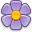 Purple Flower, Bullet, Icon